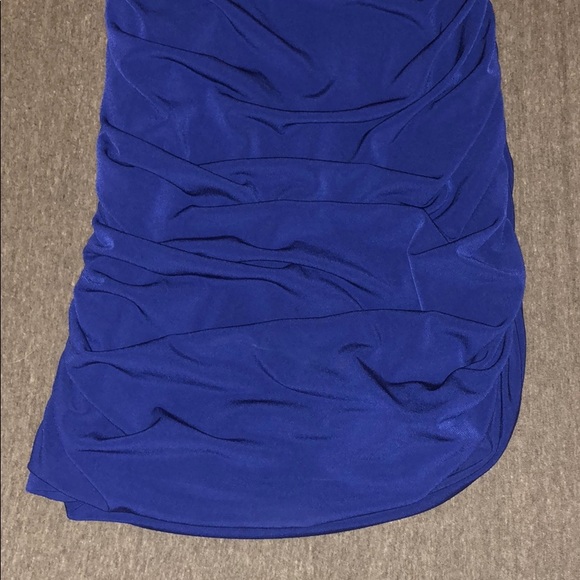 Blue one shoulder party dress - Picture 2 of 5
